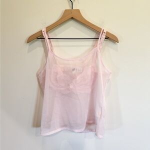 Baby Pink Bra, Tank Top, and Pants Lingerie Set